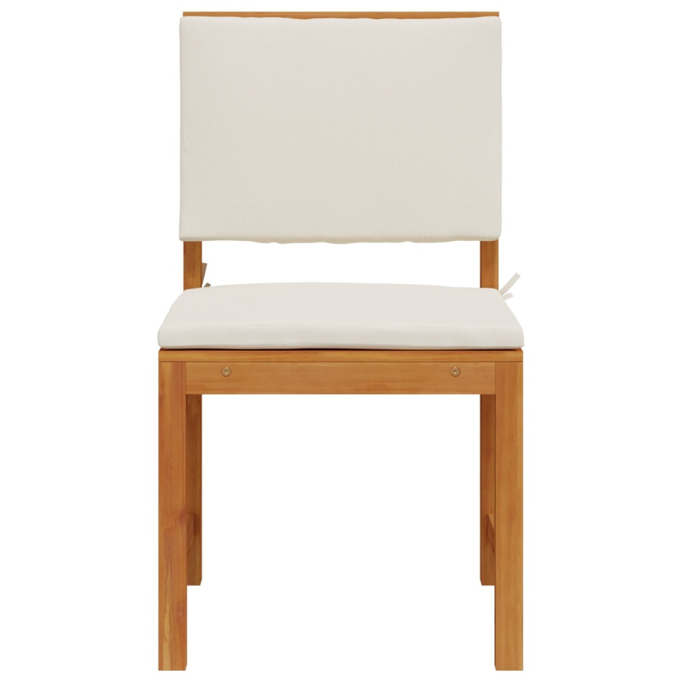 Set de 2 scaune de grădină fără brațe, cu perne, din lemn solid de acacia, marca - 3 | YEO