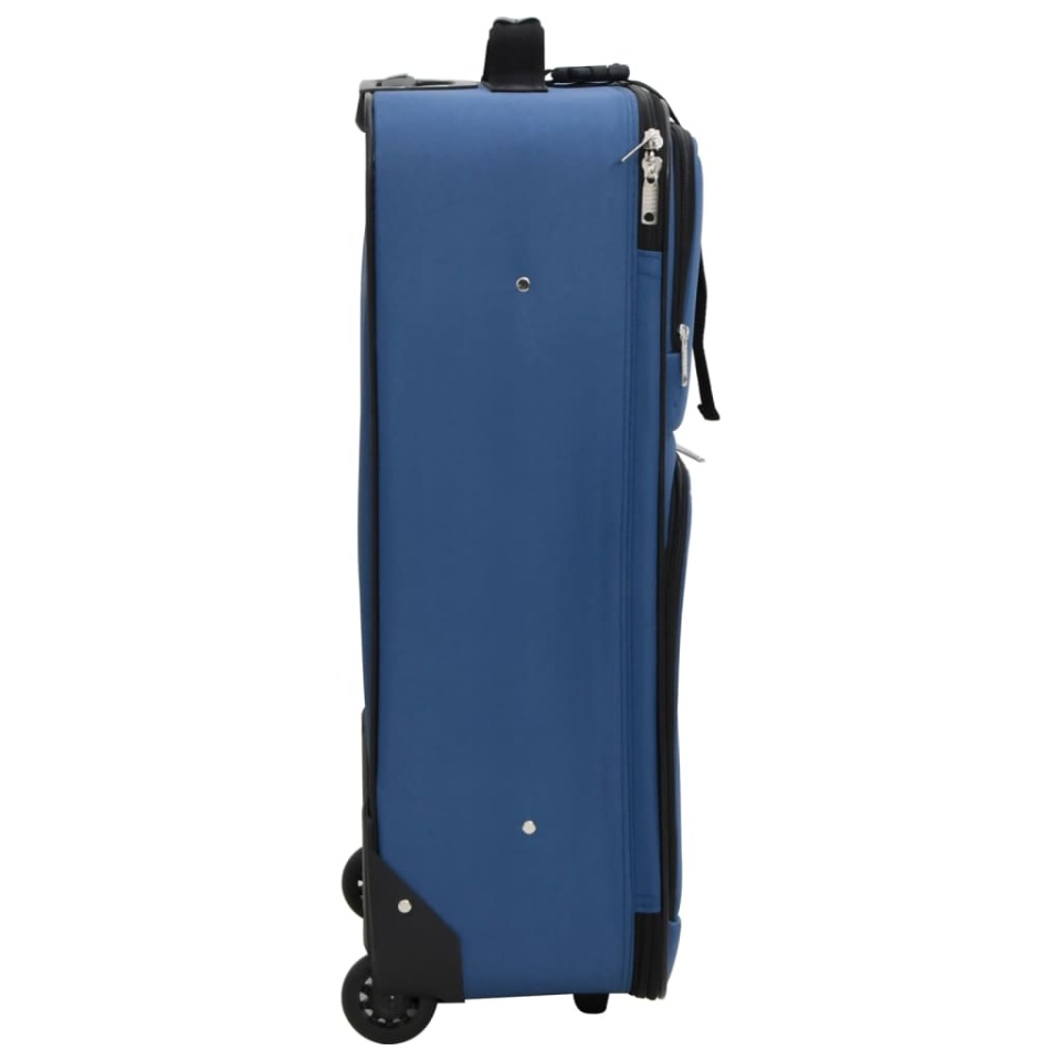 Set de bagaje de călătorie, 5 piese, albastru, material textil - 3 | YEO