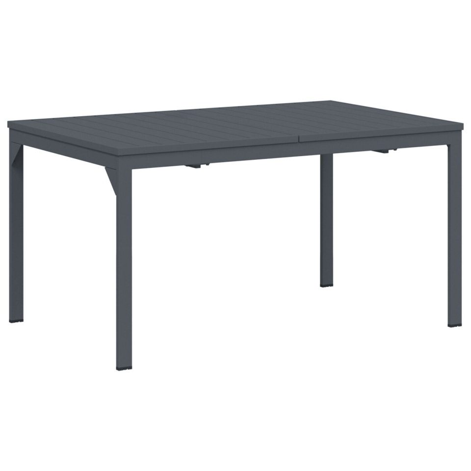 Set de dining pentru grădină cu 10 piese cu perne Gri Poli Ratan, Masă extensibilă pentru grădină Anthracite (140-210)x90x73 cm Oțel - 3 | YEO