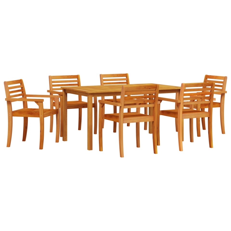 Set de dining pentru grădină din 7 piese din lemn de acacia de la - 1 | YEO