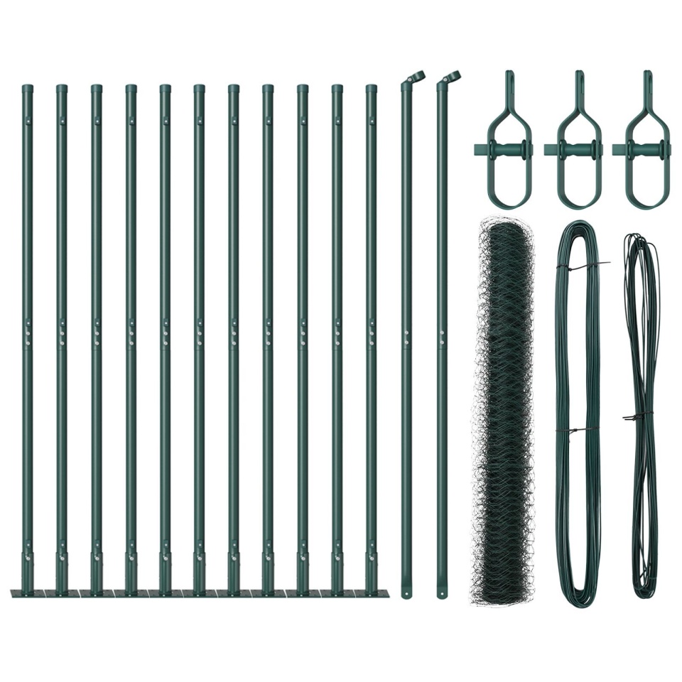 Set de Gard 2 buc Verde pădure Oțel 25 x 1 m Durabil - 1 | YEO