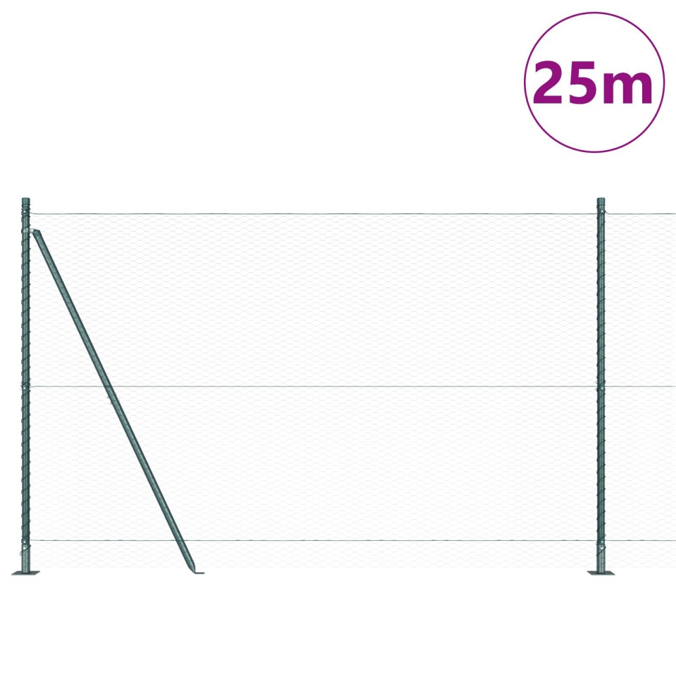 Set de Garduri Set de 2 Verde Oțel, PVC 25 x 1.5 m Durabil - 2 | YEO