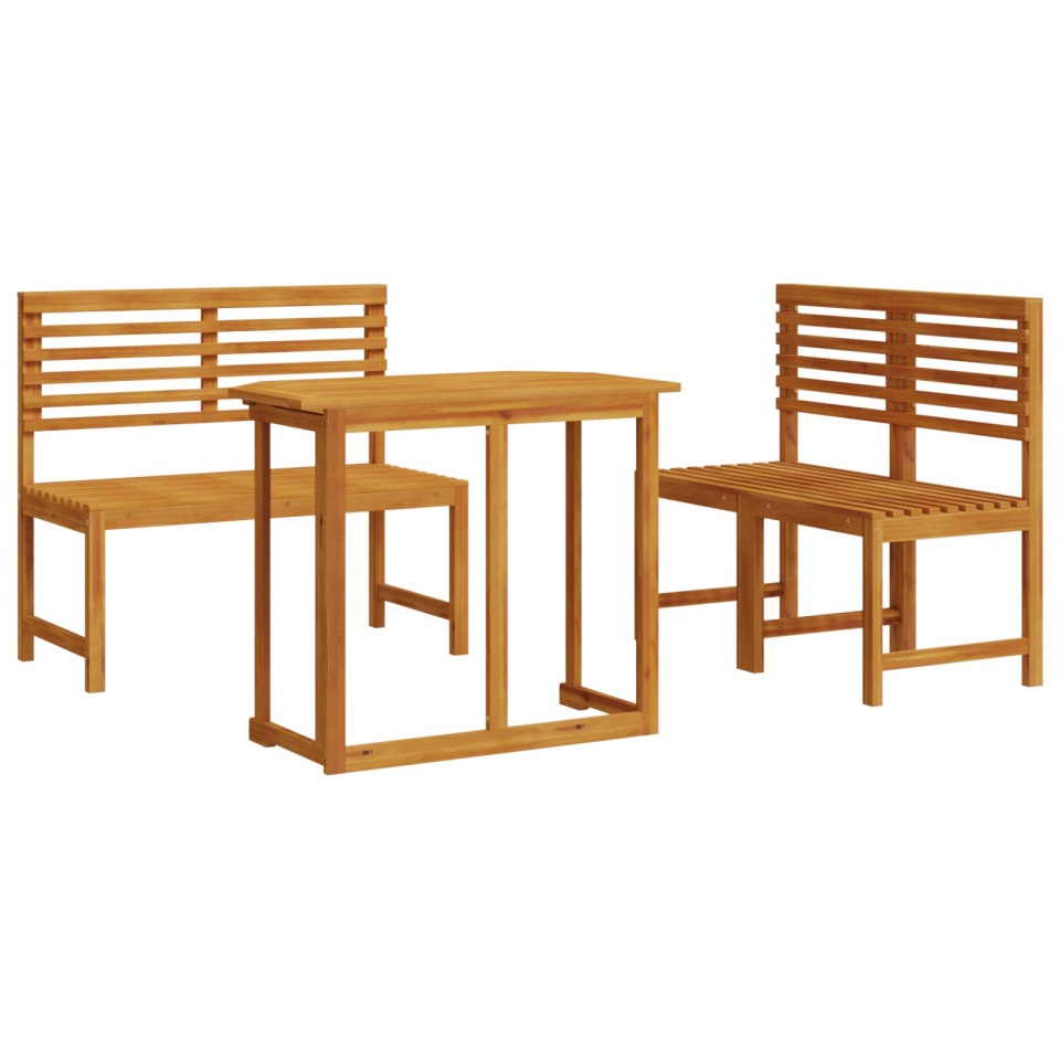 Set de masă pentru grădină , 4 piese, din lemn masiv de acacia - 1 | YEO