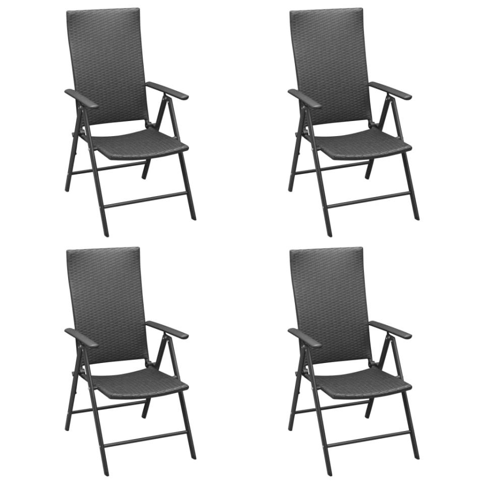 Set de masă pentru grădină, 5 piese, negru - 2 | YEO