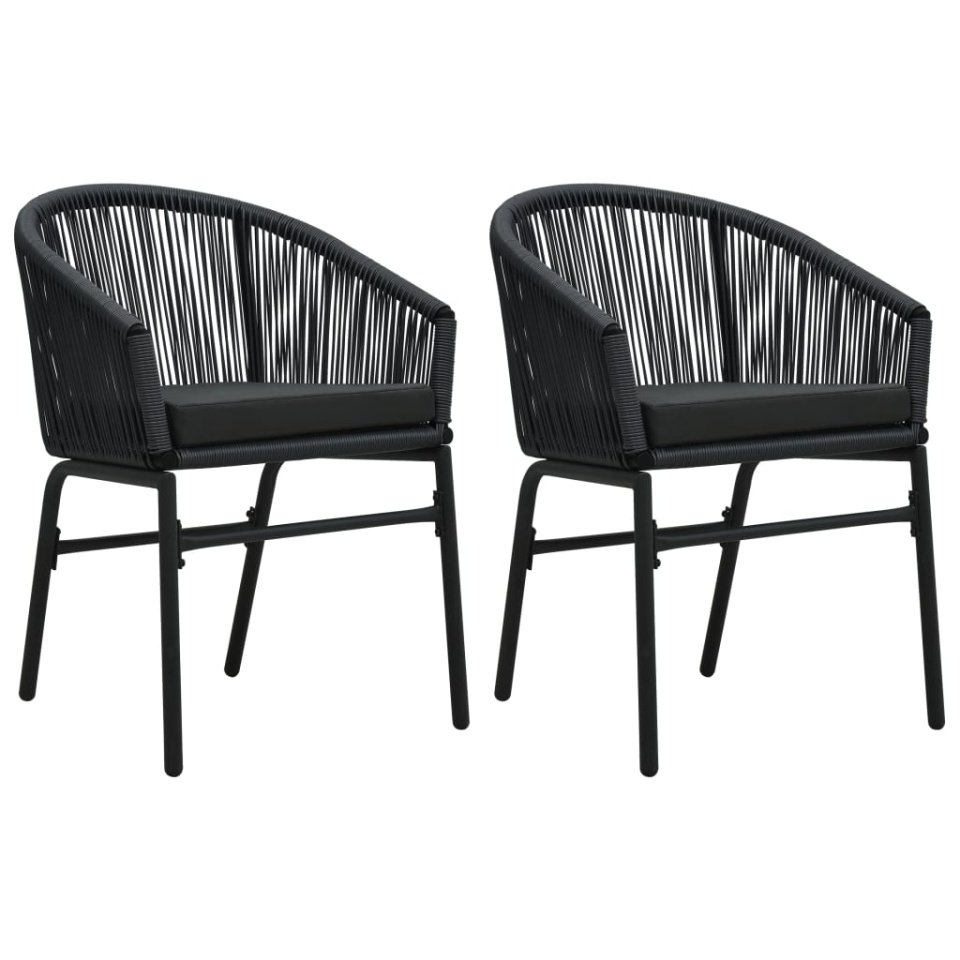 Set de mobilier pentru grădină, 3 piese, negru - 2 | YEO