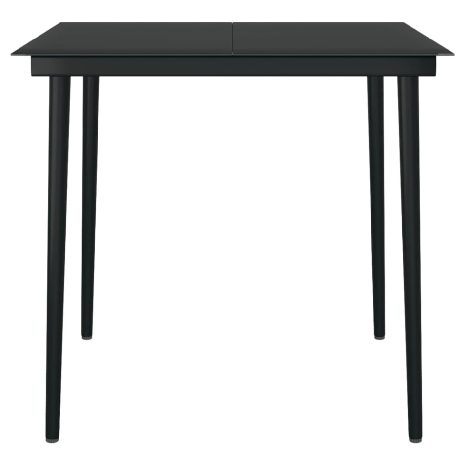 Set de servit masa pentru grădină, 5 piese, negru - 4 | YEO
