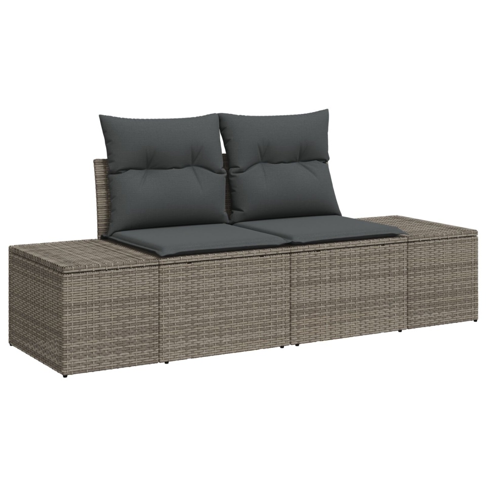 Set de Sofa de Grădină Set de 9 Gri Rattan polimeric - 3 | YEO