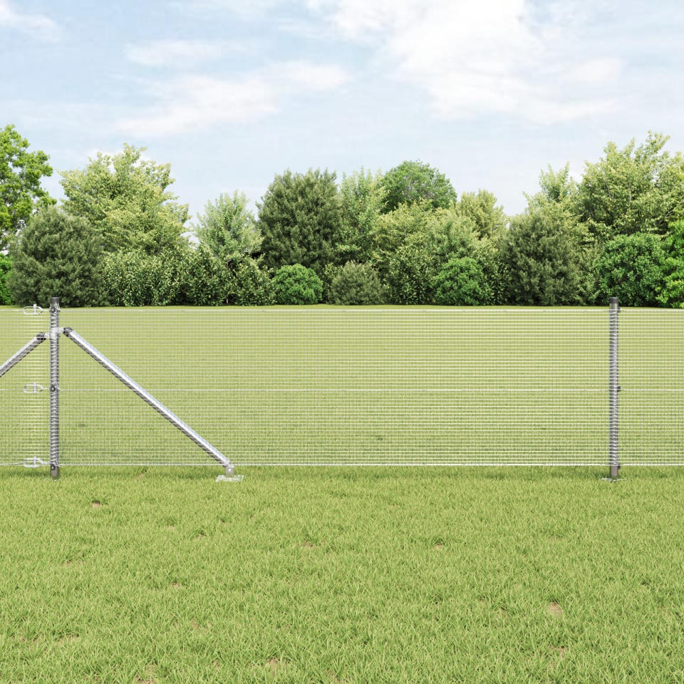 Set de Stâlpi Set de 2 Oțel galvanizat 25 x 0.5 m Durable