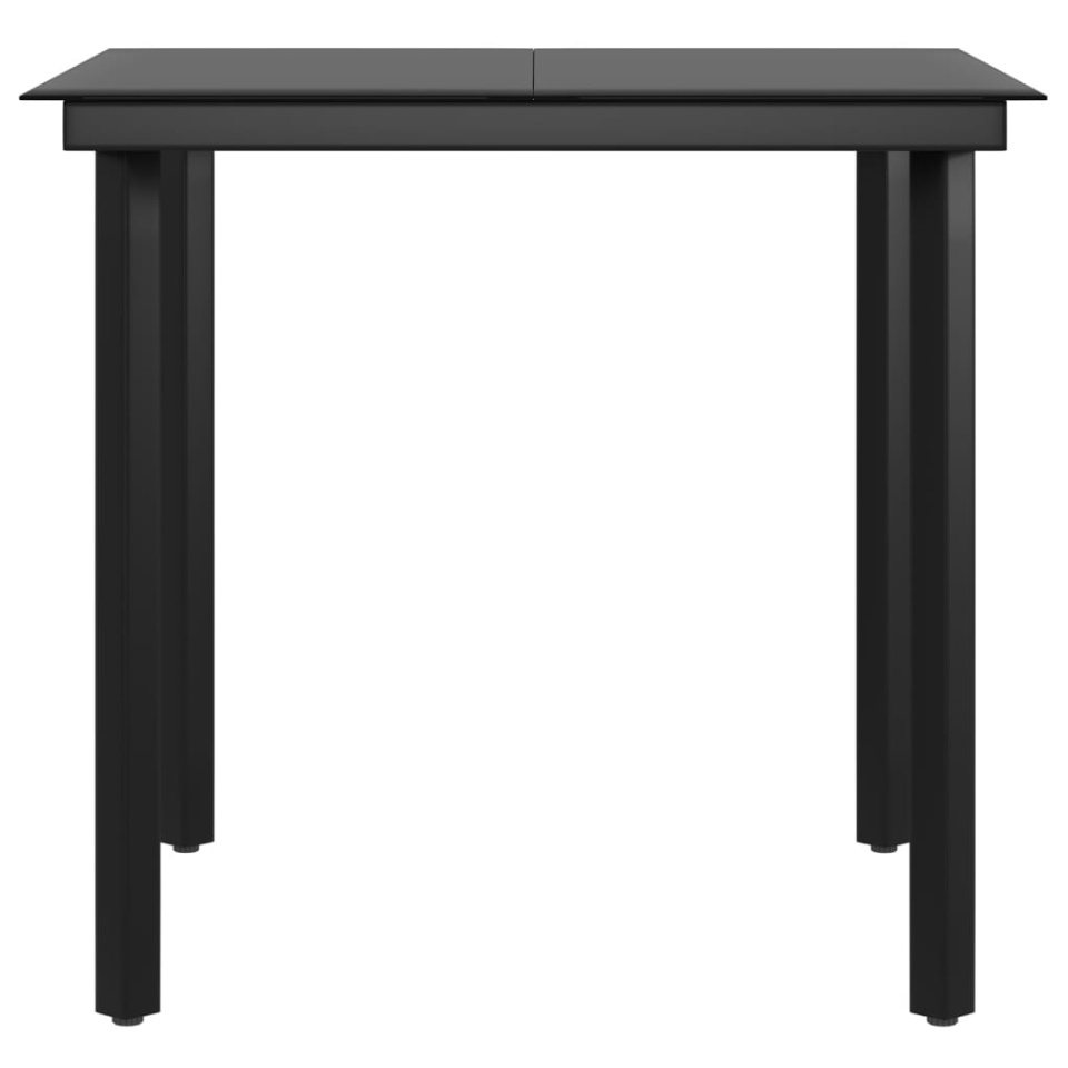 Set masă pentru grădină, 5 piese, cu perne, negru - 4 | YEO