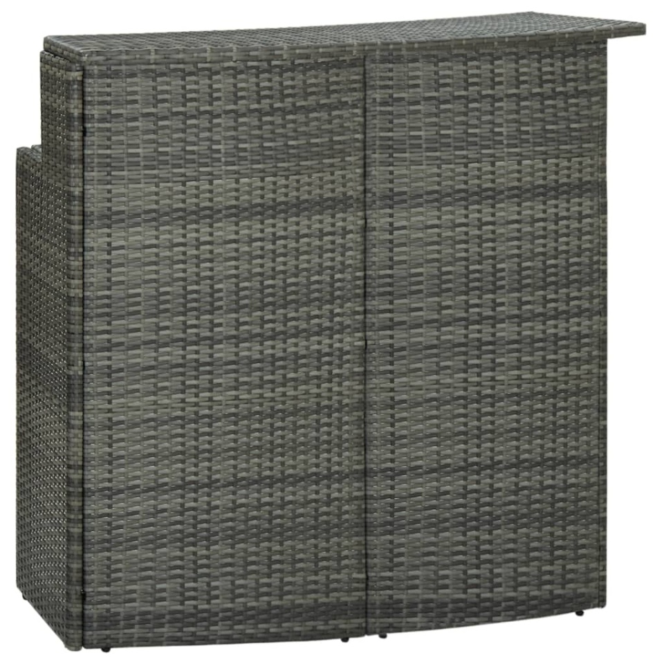 Set mobilier bar de grădină cu perne, 3 piese, gri - 4 | YEO
