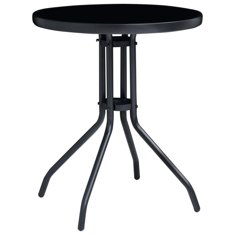Set mobilier bistro, 3 piese, negru și antracit - 1 | YEO