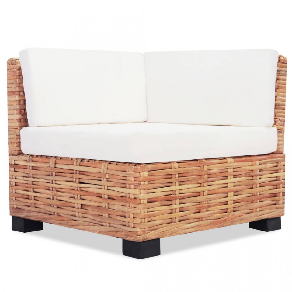 Set mobilier cu canapea 27 piese, culoare naturală, ratan - 3 | YEO