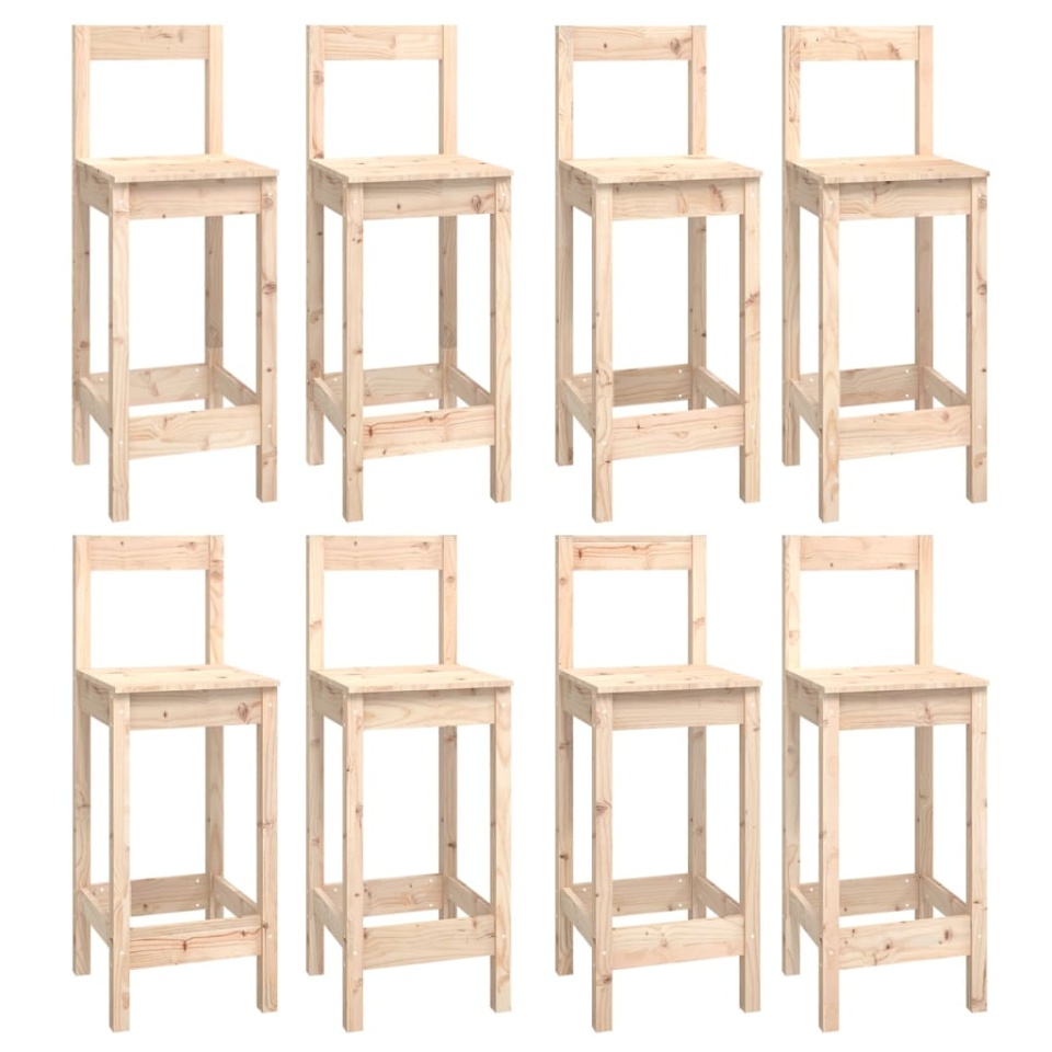 Set mobilier de bar, 9 piese, lemn masiv de pin - 2 | YEO