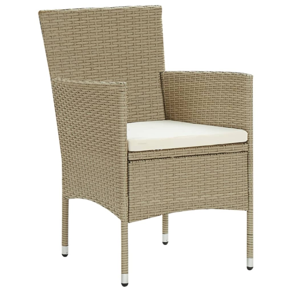 Set mobilier de grădină, 11 piese, bej, poliratan - 3 | YEO