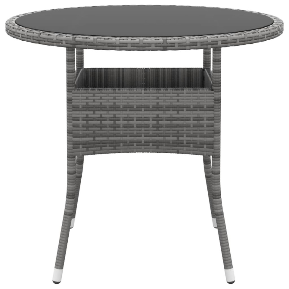 Set mobilier de grădină, 3 piese, gri, poliratan - 4 | YEO