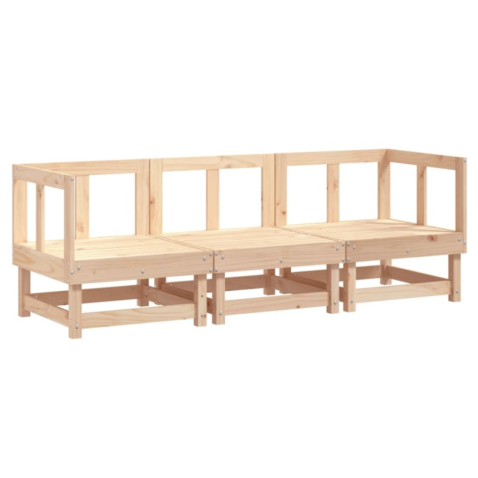 Set mobilier de grădină, 3 piese, lemn masiv de pin - 1 | YEO