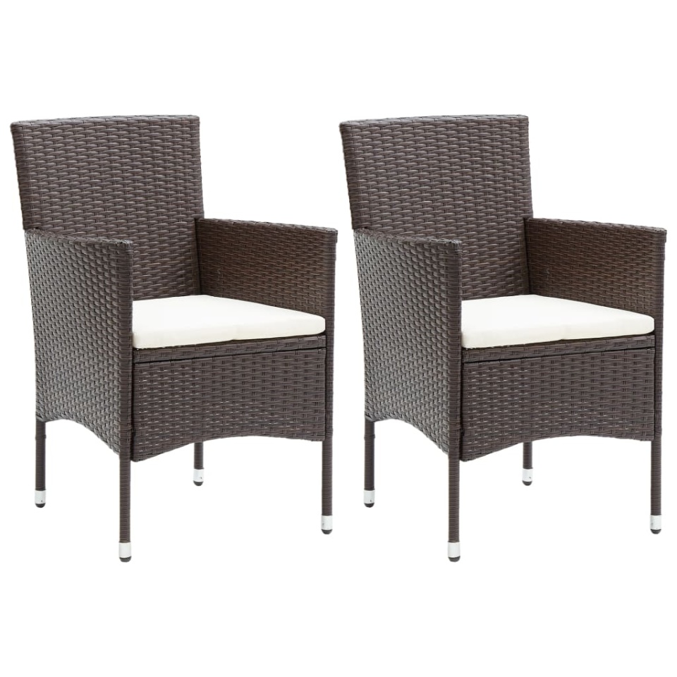 Set mobilier de grădină, 3 piese, maro - 2 | YEO