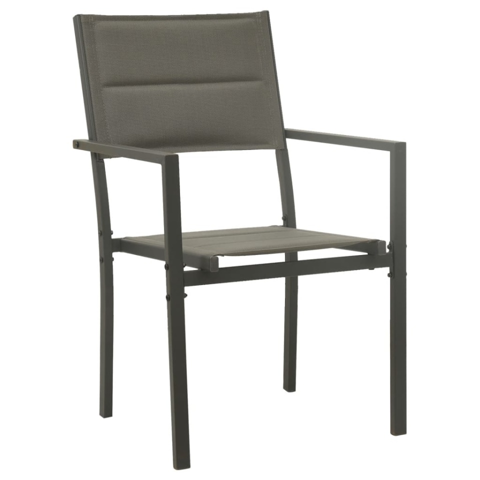 Set mobilier de grădină, 3 piese, negru, textilenă și oțel - 3 | YEO