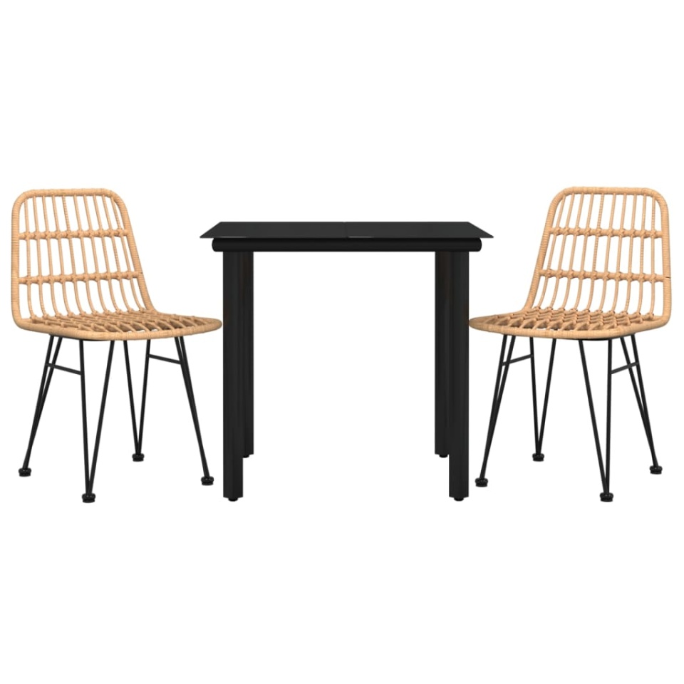 Set mobilier de grădină, 3 piese, poliratan - 2 | YEO