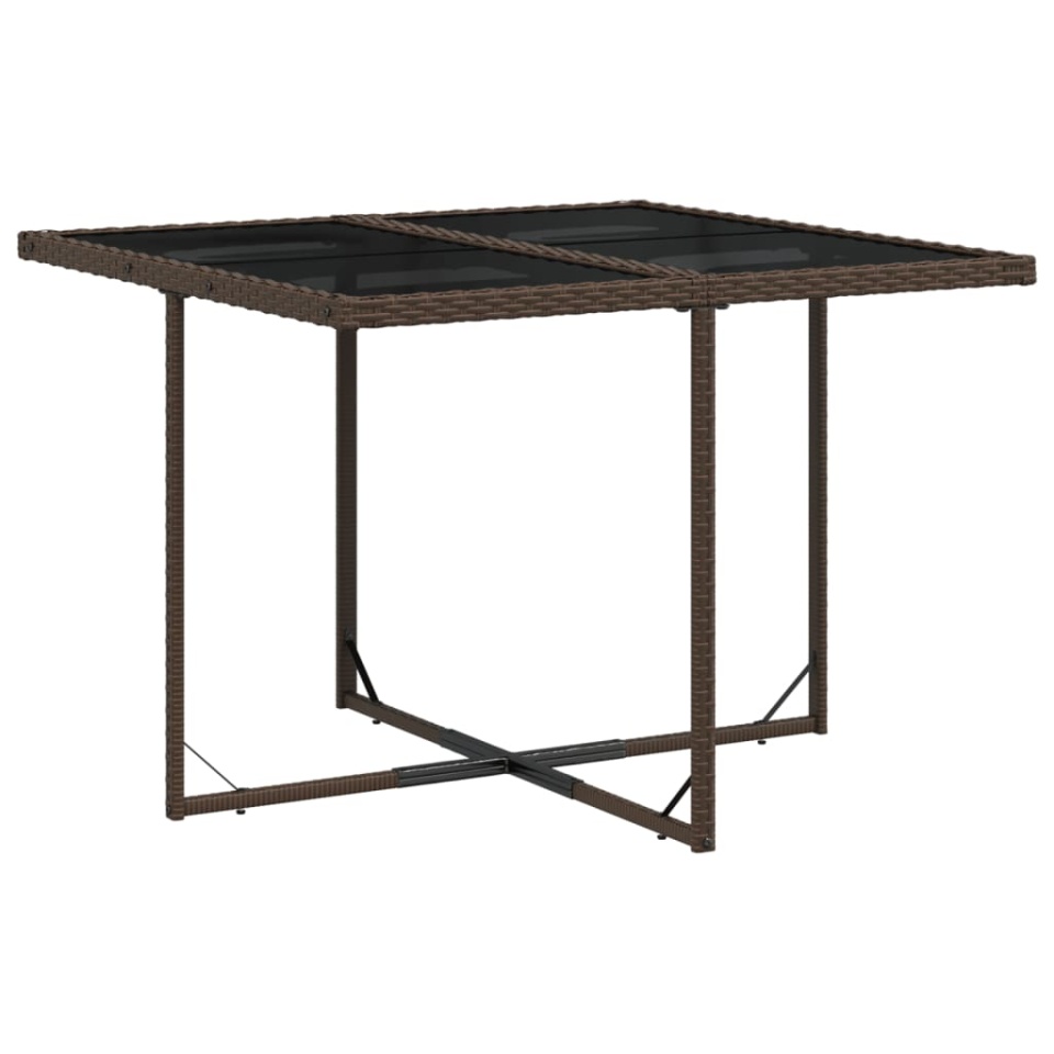 Set mobilier de grădină, 5 piese, cu perne, maro, poliratan - 3 | YEO