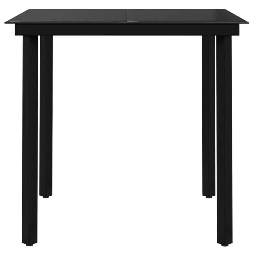 Set mobilier de grădină, 5 piese, gri și negru - 3 | YEO