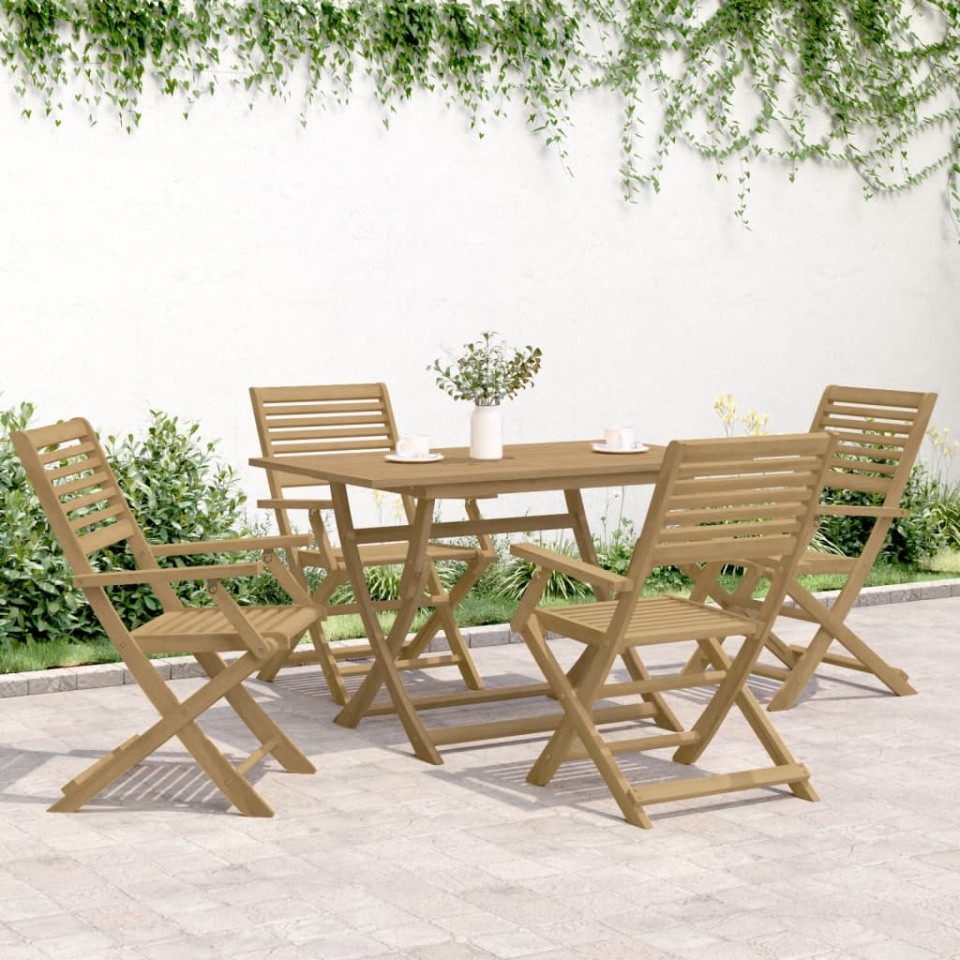 Set mobilier de grădină, 5 piese, lemn masiv de acacia - 2 | YEO