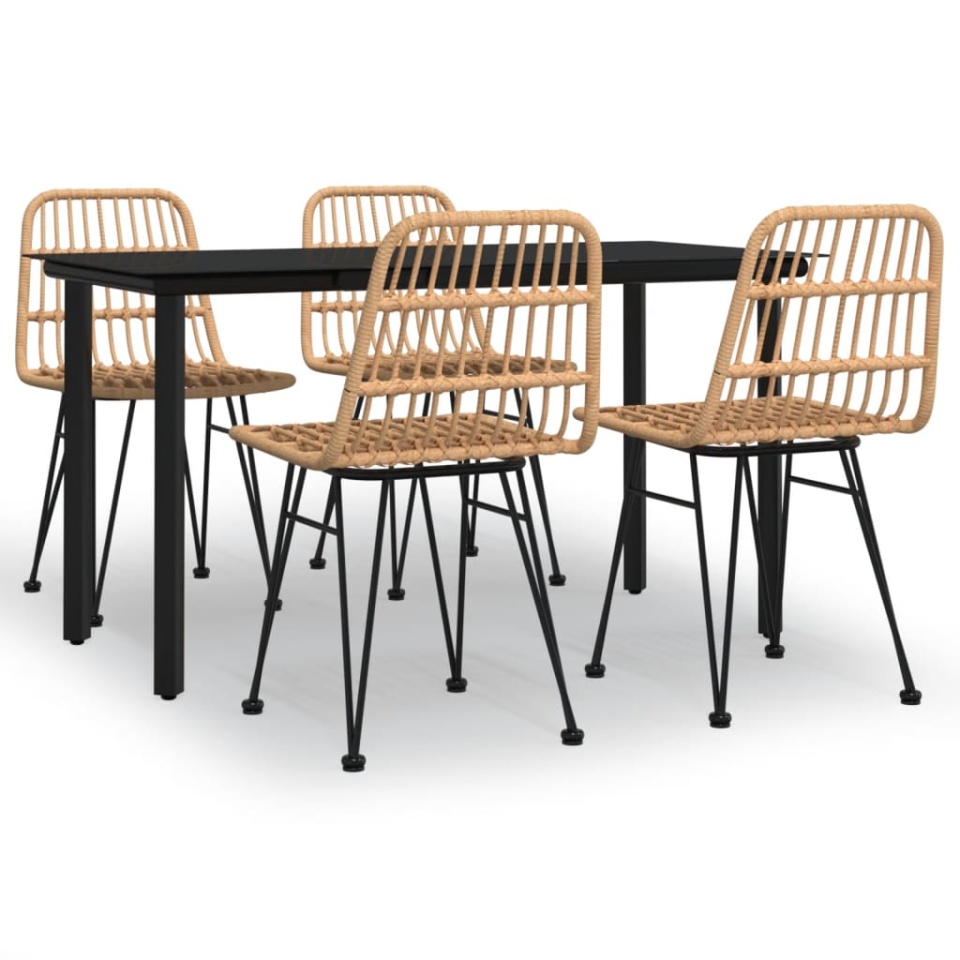 Set mobilier de grădină, 5 piese, poliratan - 1 | YEO