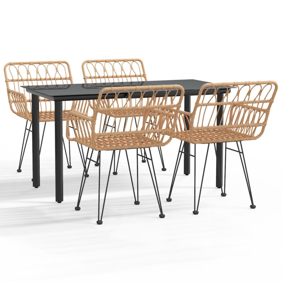 Set mobilier de grădină, 5 piese, poliratan - 1 | YEO
