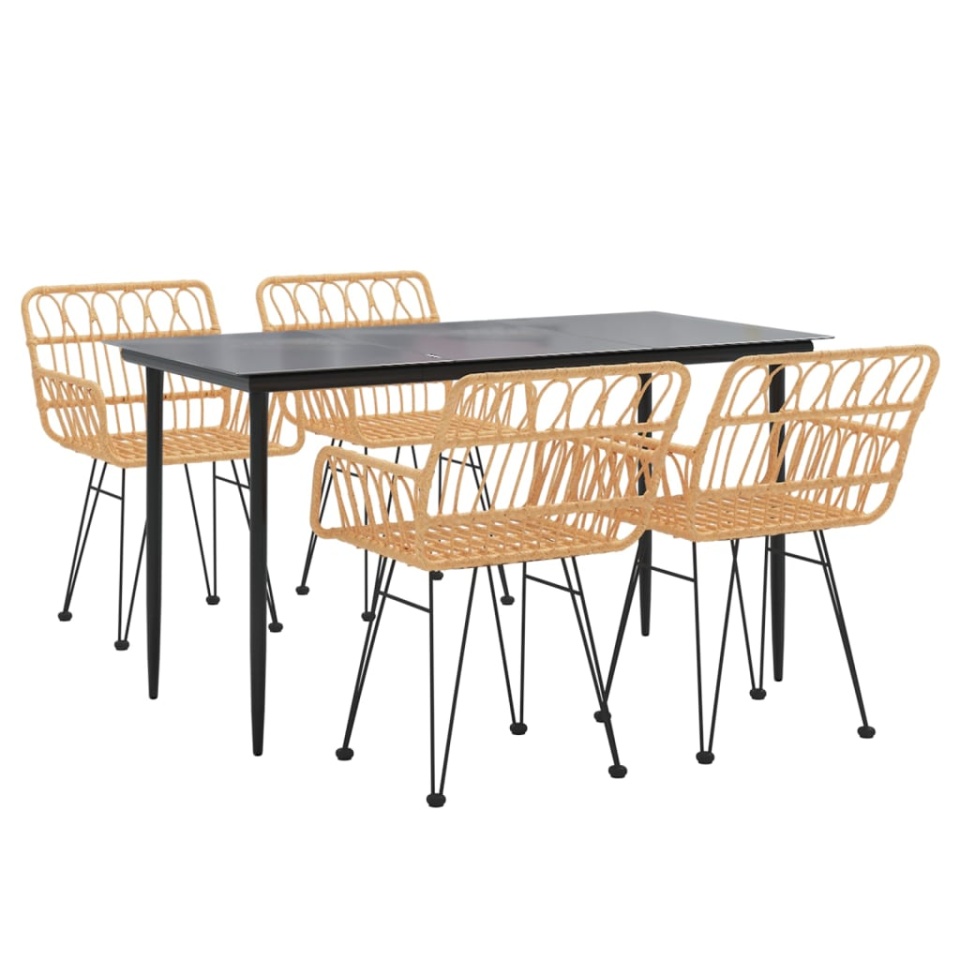 Set mobilier de grădină, 5 piese, poliratan - 2 | YEO