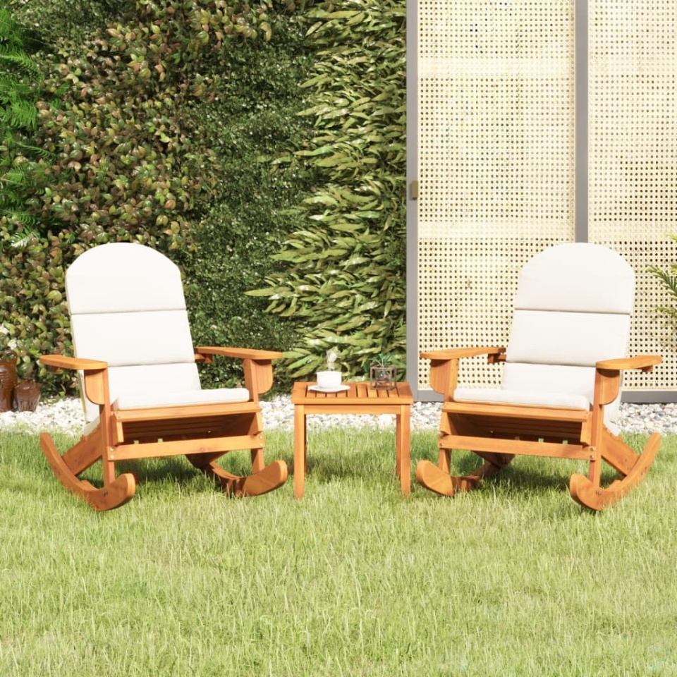 Set mobilier de grădină Adirondack, 3 piese, lemn masiv acacia