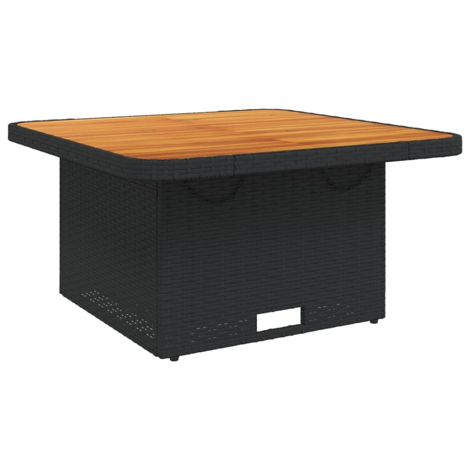 Set mobilier de grădină cu perne, 3 piese, negru, poliratan - 2 | YEO