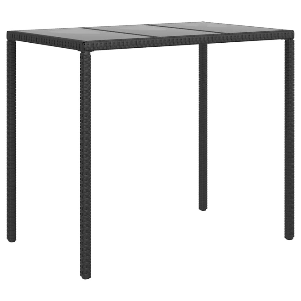 Set mobilier de grădină cu perne, 6 piese, negru, poliratan - 3 | YEO