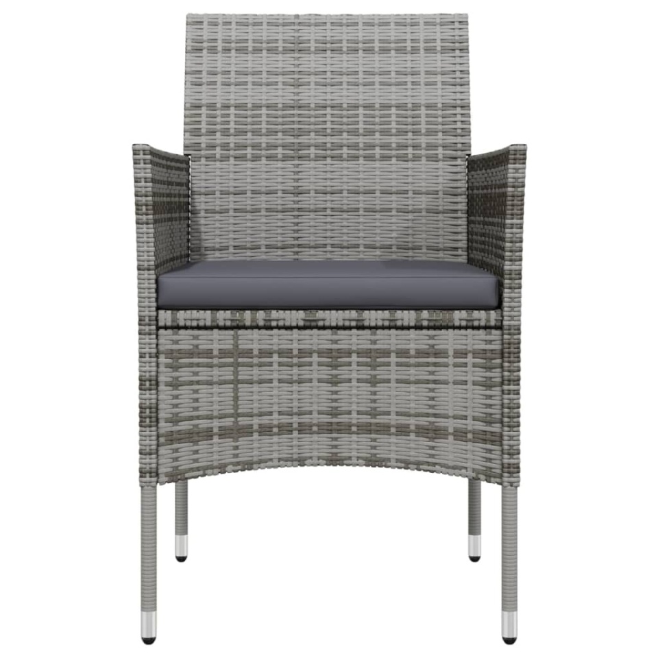 Set mobilier de grădină cu perne, 9 piese, gri și negru - 3 | YEO
