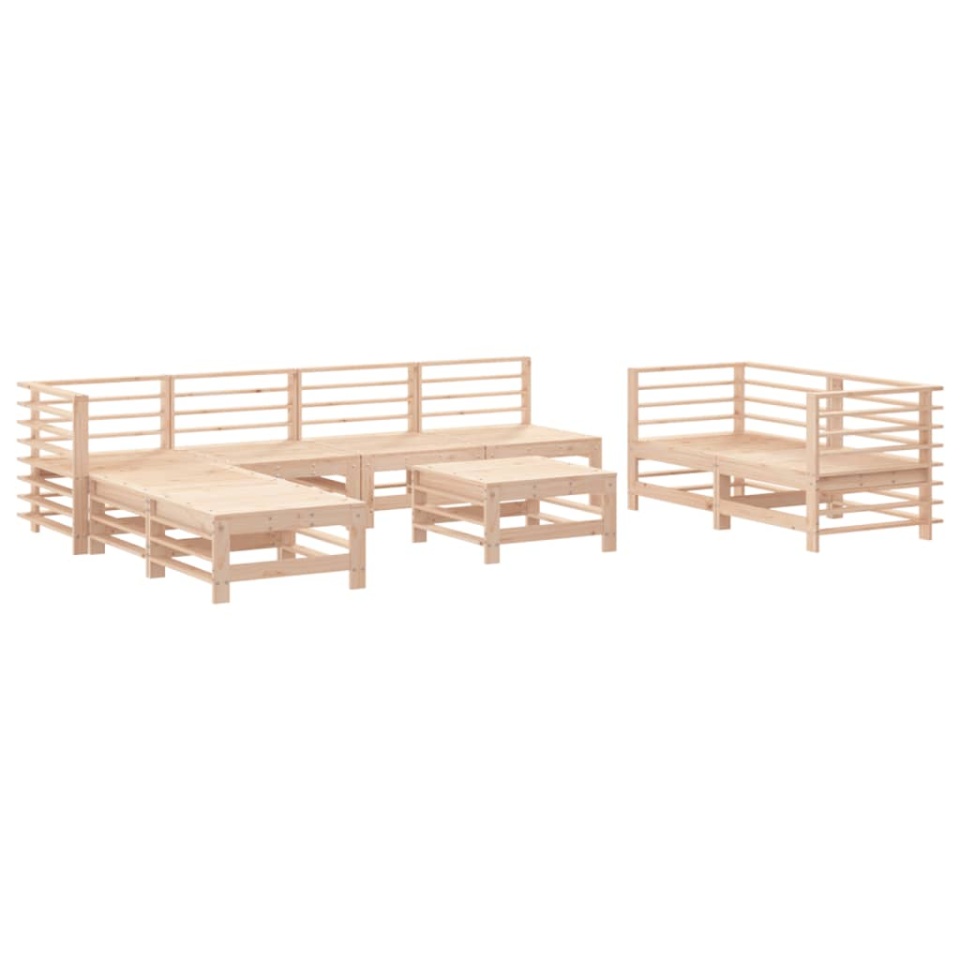 Set mobilier grădină, 9 piese, lemn masiv de pin - 1 | YEO