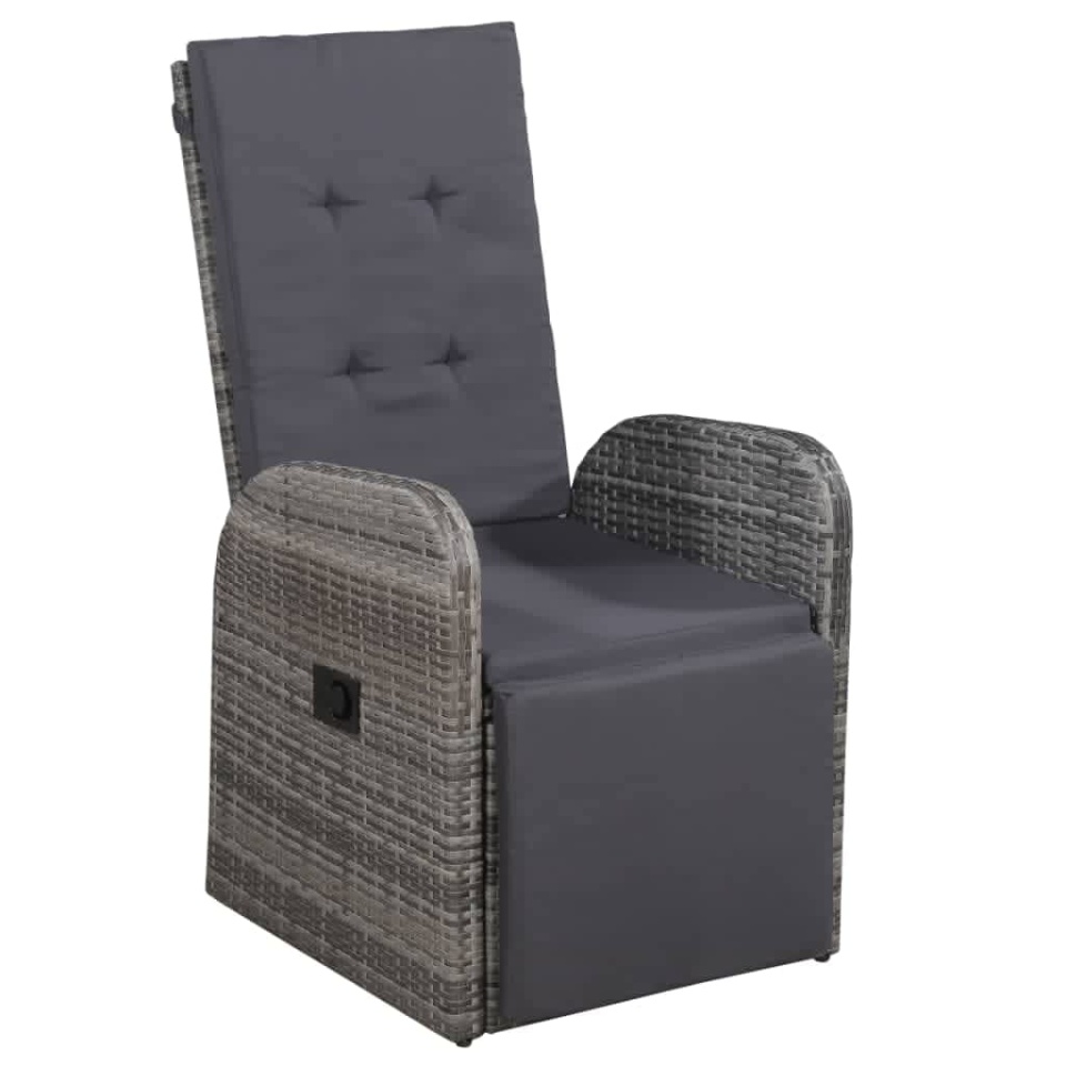 Set mobilier pentru grădină, cu perne, 7 piese, gri - 4 | YEO