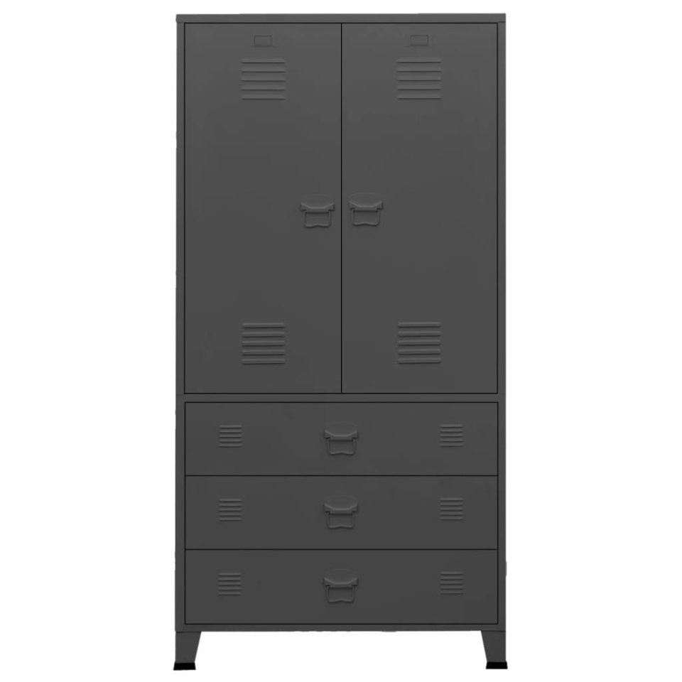 Șifonier industrial, antracit, 90x50x180 cm, metal - 2 | YEO