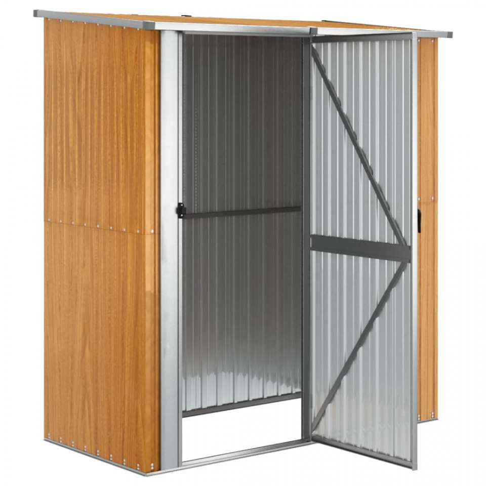 Șopron de grădină 180,5x97x209,5 cm oțel galvanizat aspect lemn - 3 | YEO