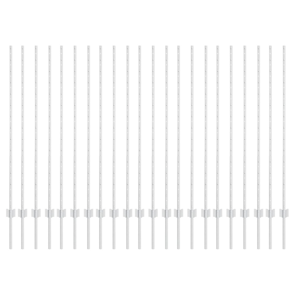 Stâlpi 44 pcs U-Channel Argintiu 180 cm Oțel - 1 | YEO