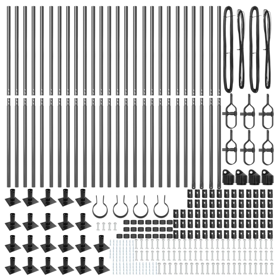 Stâlpi de Gard Set de 52 Gri Beton 3.2 x 3.2 x 83.5 cm Durabil - 3 | YEO