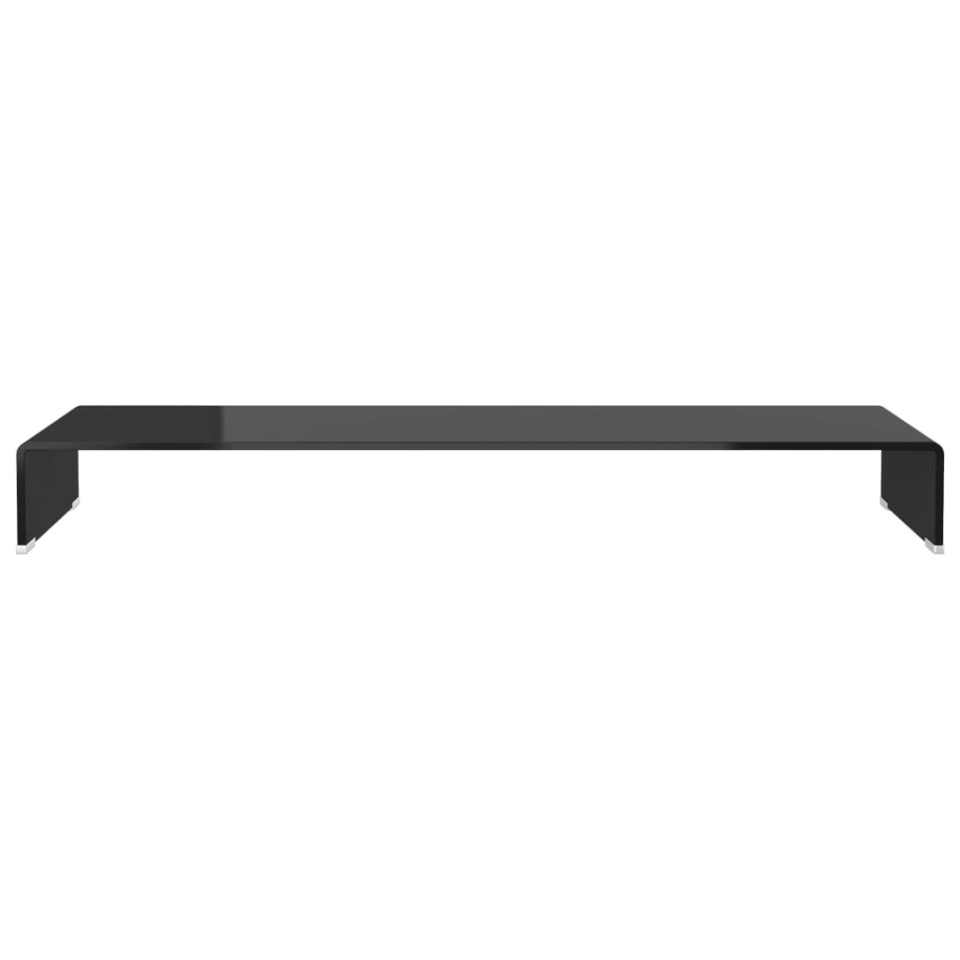 Stand TV/Suport monitor, sticlă, 110x30x13 cm, negru - 2 | YEO