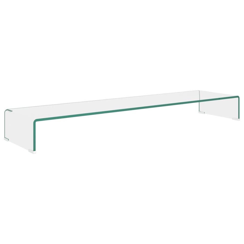 Stand TV/Suport monitor sticlă transparentă 120x30x13 cm - 1 | YEO