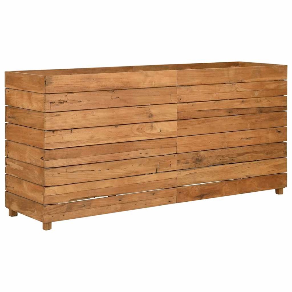 Strat înălțat, 150x40x72 cm, lemn de tec reciclat și oțel - 1 | YEO
