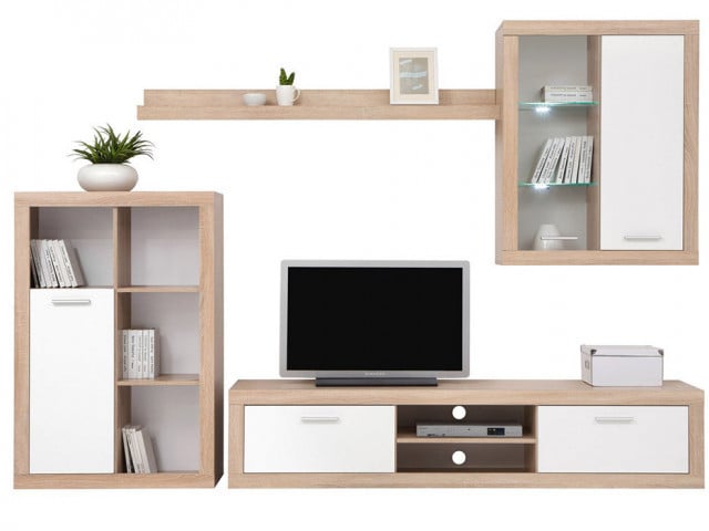 Sunset Mobila Sufragerie De Perete Sonom Oak/White - 1 | YEO