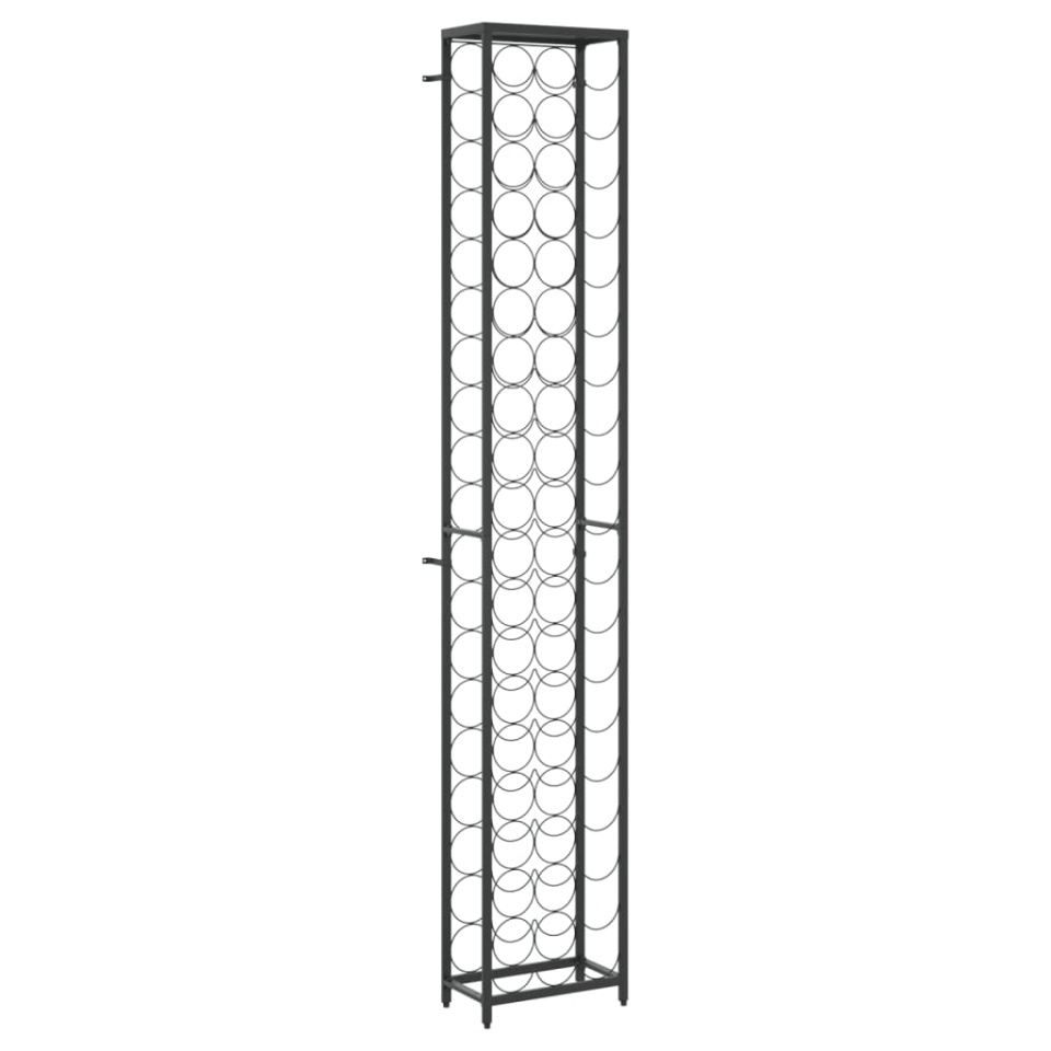 Suport sticle vin 57 de sticle, negru 34x18x200 cm fier forjat - 1 | YEO