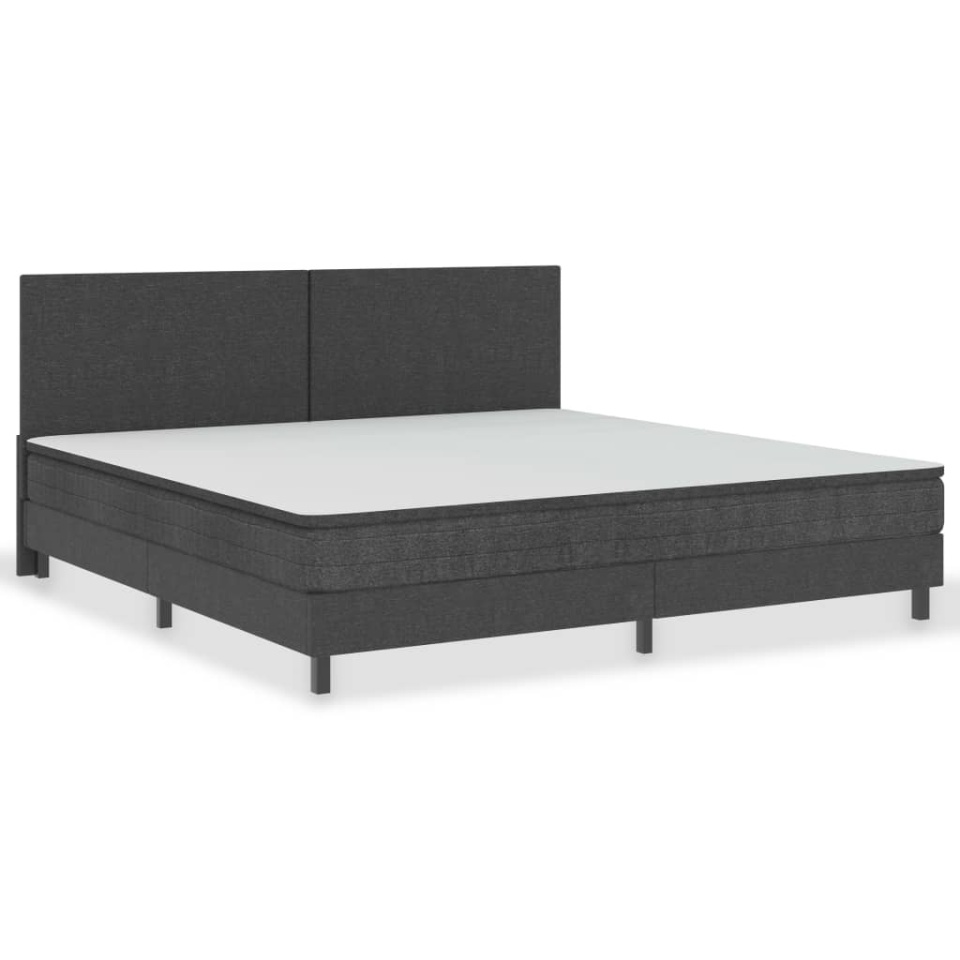 Tăblie de pat, gri închis, 200 x 200 cm, material textil - 2 | YEO