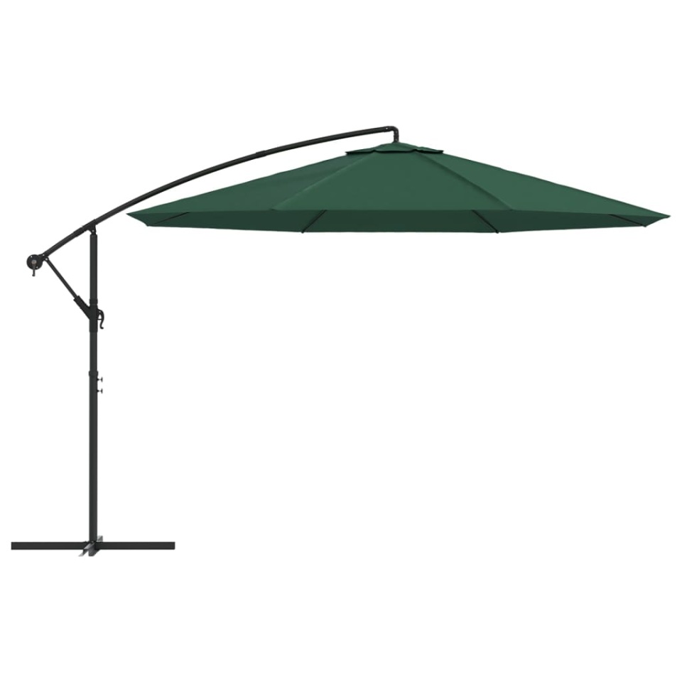 Umbrelă de soare de grădină în consolă, verde, 3,5 m - 2 | YEO