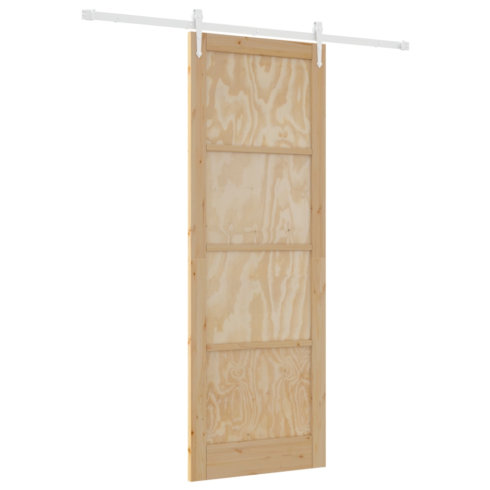 Ușa glisantă cu set de accesorii 83x232 cm din lemn masiv de pin, Ușa interioară ORKDAL 83x232x4 cm din lemn masiv de pin - 1 | YEO