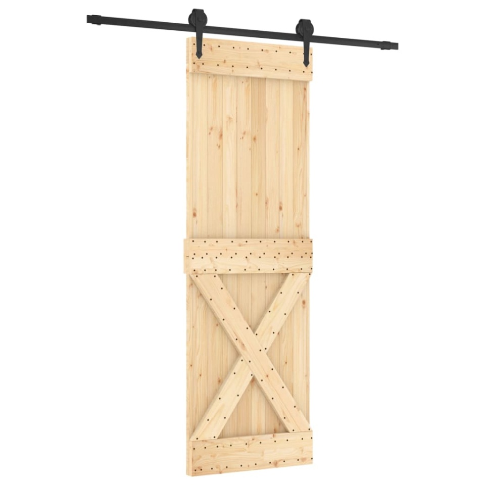 Ușă glisantă cu set de feronerie 70x210 cm, lemn masiv de pin - 1 | YEO