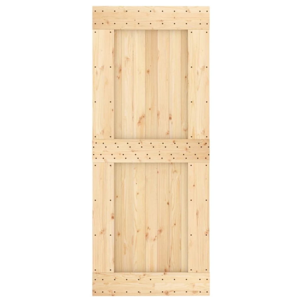 Ușă glisantă cu set de feronerie 85x210 cm, lemn masiv de pin - 3 | YEO