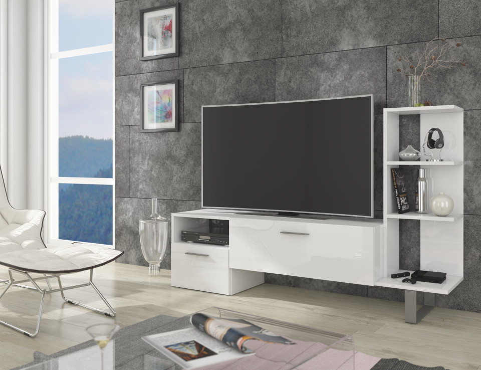 Best (Tv Stand) White/White High Gloss